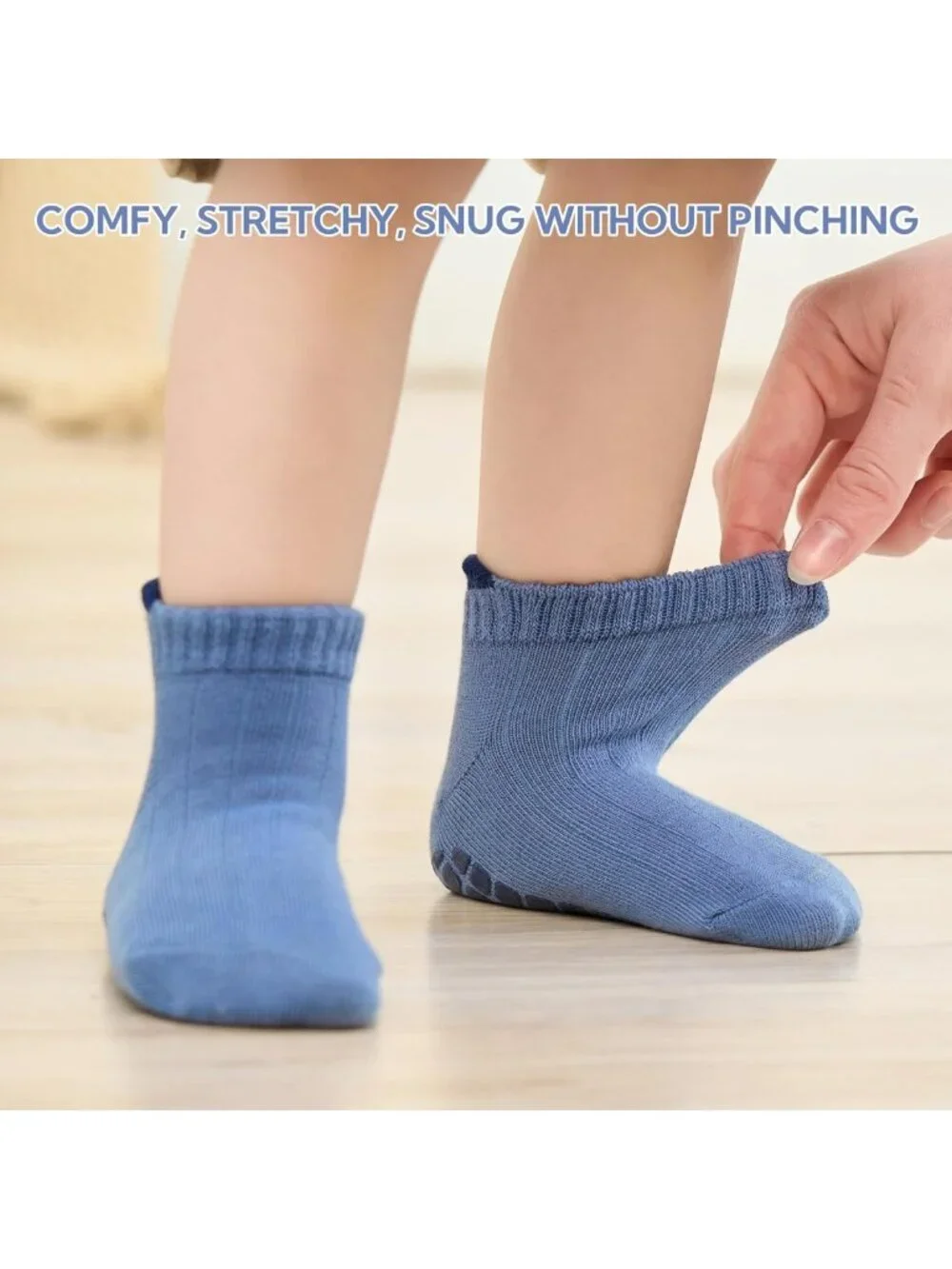 Cozy Non-Slip Grip Ankle Socks for Toddlers - Perfect for Baby Boys & Girls